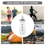 200ml/350ml/500ml Collapsible Soft Flask,BPA Free Folding Soft Water Bottle with Hanging Ring,Lightweight TPU Hydration Flask for Running Marathon Cycling Hiking (Grey-500ml*2)