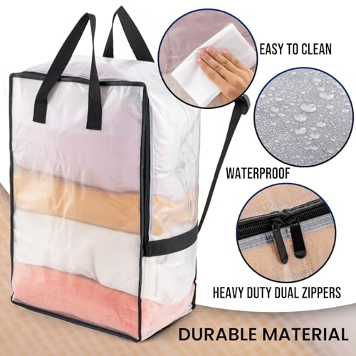 2 Pack Clear Moving Bags W (Clear / 2 Pack Large)