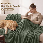 Fleece Blanket King 108x90 (Olive Green / King(108" X 90"))