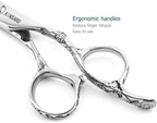 Hair Scissors 6 Inch Professional Barber Hair Thinning Scissors Thinning Shears 440C Barber Shears 30 Teeth Rose handle KINSARO for Hairdresser Barbershop or Home Use