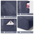 Tote Bag for Women (L-gray-blue-fits 17" Laptop)