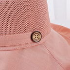 Women Summer Wide Brim Sun Hat Bucket Fishing Hats UV Protection (One Size / B3-fyu001-pink)
