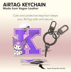 x Sanrio Character Keychain Case Compatible with Apple AirTag (College Letters Kuromi)
