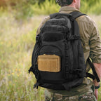 Tactical Molle Admin Pouch Utility Laser Cut EDC Tool Pouch Bag Horizontal Modular Pouches Include US Flag Patch and Keychain (Tan)