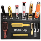 Magnetic Mat 19x12.5 Inch 6 Slots Barber Tray Hairdressing Electric Clippers Storage Mat Salon Table Tools Nonslip Cushion Heat Resistant Pad for Clippers Scissors Combs for Barbershop Salon (6 Magnetic 19 x 12.5)