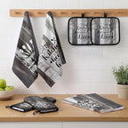 Grey Rustic Kitchen Decor Set (Gray)