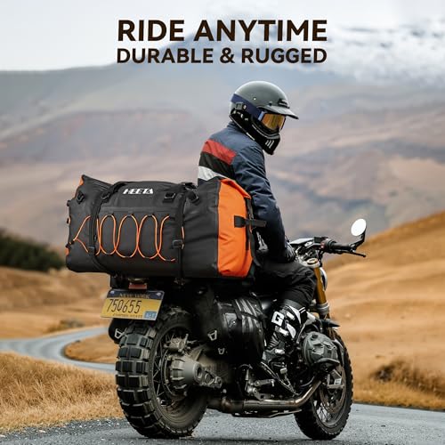 Waterproof Duffel Bag Motorcycle Dry Bag Backpack (Black / 60L)