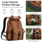 Travel Backpack for Women Men (Brown / 18 Inch)
