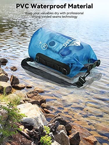 Dry Bag Waterproof Backpack with Phone Case (Blue / 30L)