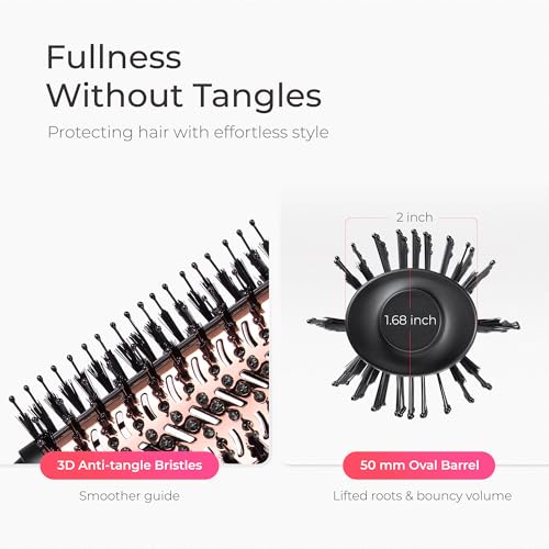 Hair Dryer Brush Blow Dryer Brush in One (Gold / 2 inches)