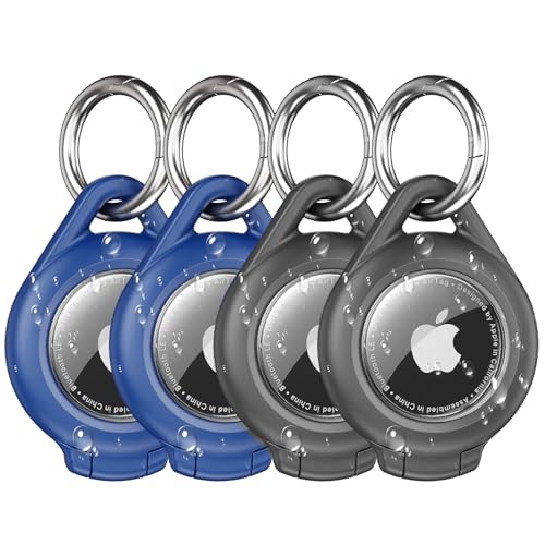 IP67 Waterproof AirTag Holder (Black/Blue)