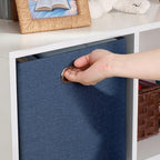 13x13x13 Storage Cube Basket Bins (13×13×13/4pcs / Army Blue)