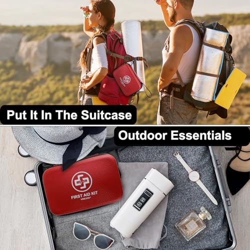 Premium 320 Piece First Aid Kit (Red / 5.88 x 8.65 Inch)