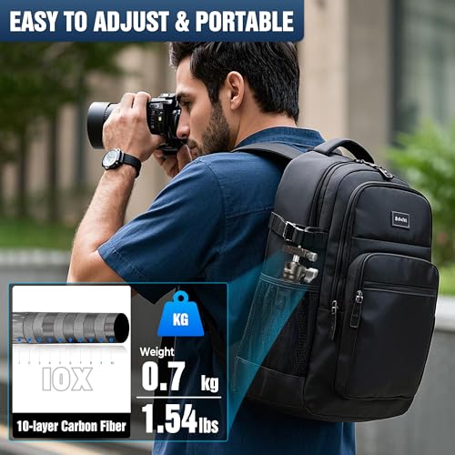 Carbon Fiber Travel Tripod with 360° Ball Head (with 360° Ball Head, Max Load 22LB)