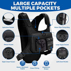 USA Patent Running Hydration Vest Backpack (Black / Standard)