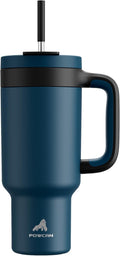 POWCAN 40 oz Tumbler with Handle, 2-in-1 Straw and Sip Lid, Dishwasher Safe by POWCAN
