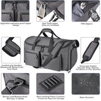 2 in 1 Garment Duffle Bags for Travel Mens Carry (Grey)