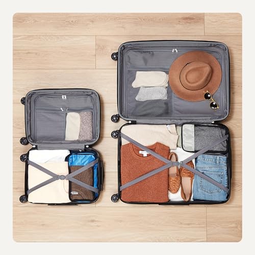2 Piece Hardside Luggage Set (Black / 2-Piece Set)