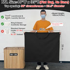 Canvas Laundry Bag 40"W x35"H (Black / XXL 40"Wx35"H┃1 Pack)