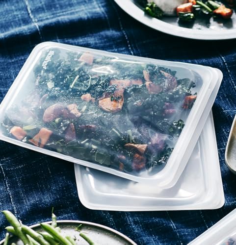 Reusable Half Gallon Silicone Food Storage Bag (Clear / 1/2 Gallon)
