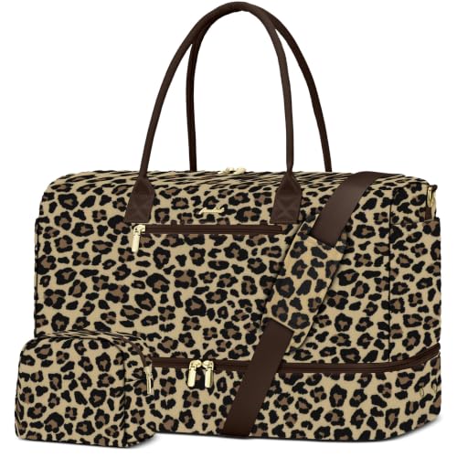 Travel Weekender Duffle Bag for Women (41-Leopard Print / Large)