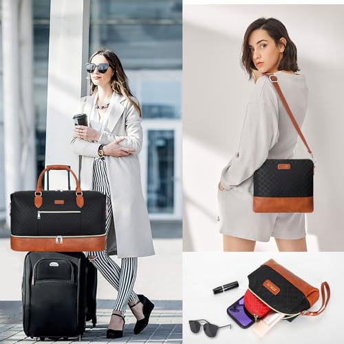 Weekender Bag for Women (Large / 4-Black)