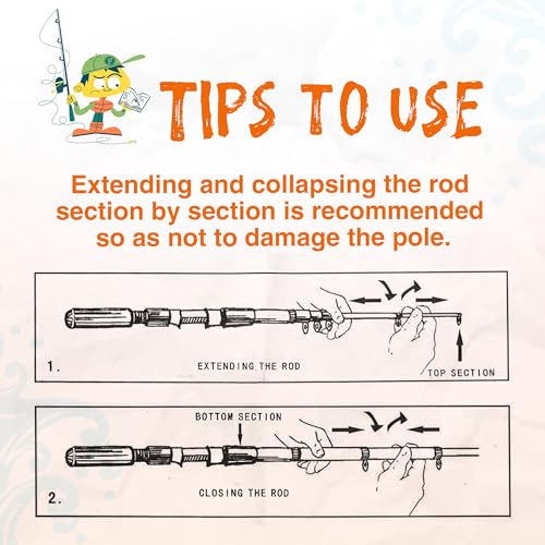 Kids Fishing Pole (Surge Green & Blaze Orange)