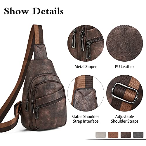 Sling Bag Crossbody Bags (Coffee)
