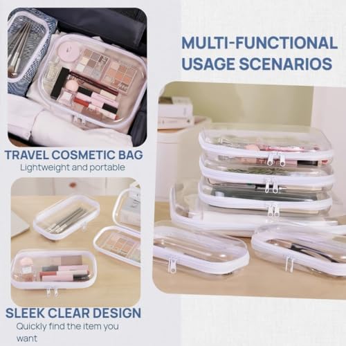 3PCS Clear Hard Plastic Zipper Case (3PCS-S)