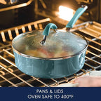 Cucina Nonstick Cookware (Agave Blue / 10 Piece Porcelain)