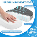Memory Foam Office Chair Seat Cushion (Large / Dark&light Grey)