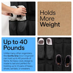 Over the Door Shoe Organizer (Black / 12 Pockets/2 Hooks)