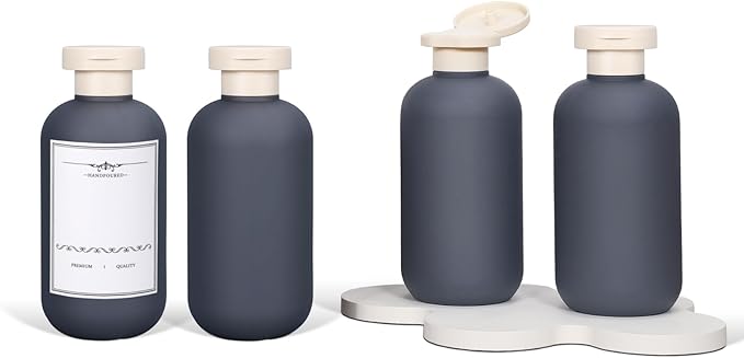 ASEVAT 6.7oz Refillable Plastic Travel Shampoo Bottles, Empty Travel Shampoo by ASEVAT