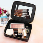 XL Clear Makeup Organizer (Black / Dual Layer Large)