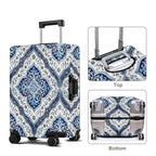 Blue Pattern Luggage Cover Washable Suitcase Protector Anti (Blue pattern / S(20-22inch suitcase))