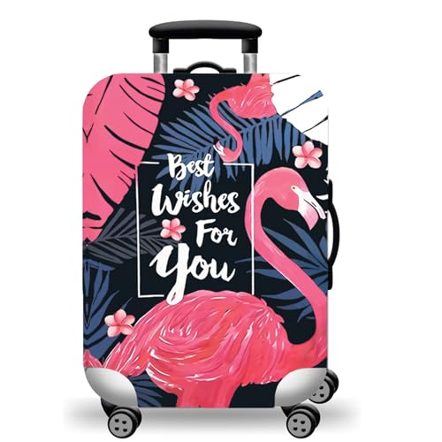 Travel Luggage Cover Suitcase Cover Protector Skins 18 (Vintage Flamingo / S (for 18--20 inch luggage))