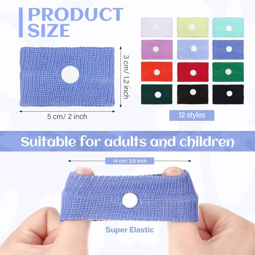 12 Pairs Motion Sickness Bracelets Adults Kids (Multicolor)
