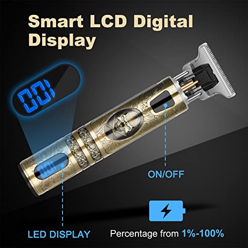 Professional Hair Trimmer for Men (Bronze With Lcd)
