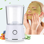 Face Mask Machine, Fruit Vegetable Collagen Mask Make Machine Mini DIY Automatic Facial Cream Making With 16Pcs Mask Making Collagen Capsules (White)