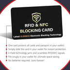 4 Pack RFID Blocking Card for Credit Debit ID Card (Black)