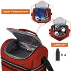 Insulated Lunch Bag for Men Women (Heather Red)
