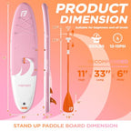 11' Premium Stand Up Paddle Board (Orange Pink)