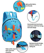 Toddler Mini Dinosaur Backpack with Child Leash (Sky Blue)