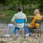 Extra Large Quick Folding Tripod Stool with Backrest Fishing Camping Chair with Carry Strap (Camo)
