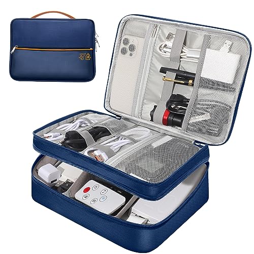 Electronic Organizer Travel Case (zipper-blue)