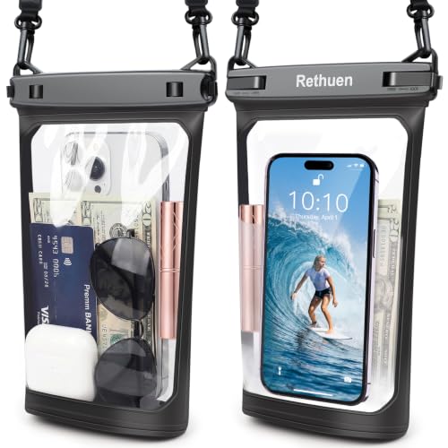 Large Waterproof Phone Pouch (Black+Black)