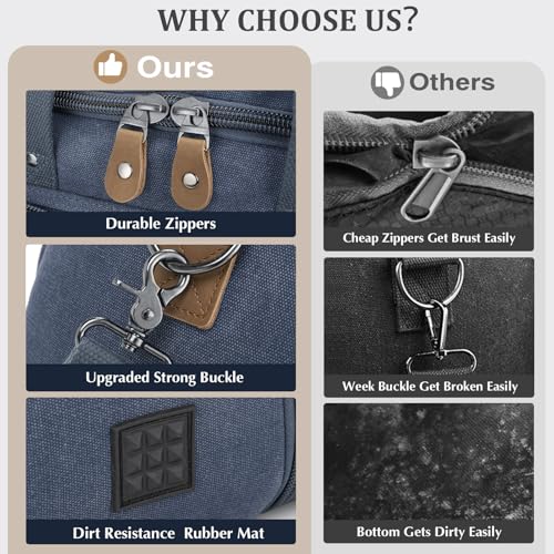 Canvas Duffle Bag (Denim Blue / X-Large-60L (Without Shoe Compartment))