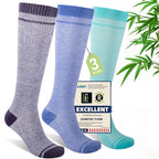 Mens Compression Socks for Men Women (Large-X-Large / I7-3pairs (Purple&lavender&turquoise))