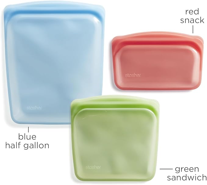 Stasher Premium Silicone Reusable Food Storage Bags, Lunch Bag, Travel - Image 5