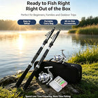 Fishing Rod 6.9ft 2Pcs Telescopic Fishing Rods Set (2.1M 6.89Ftt)